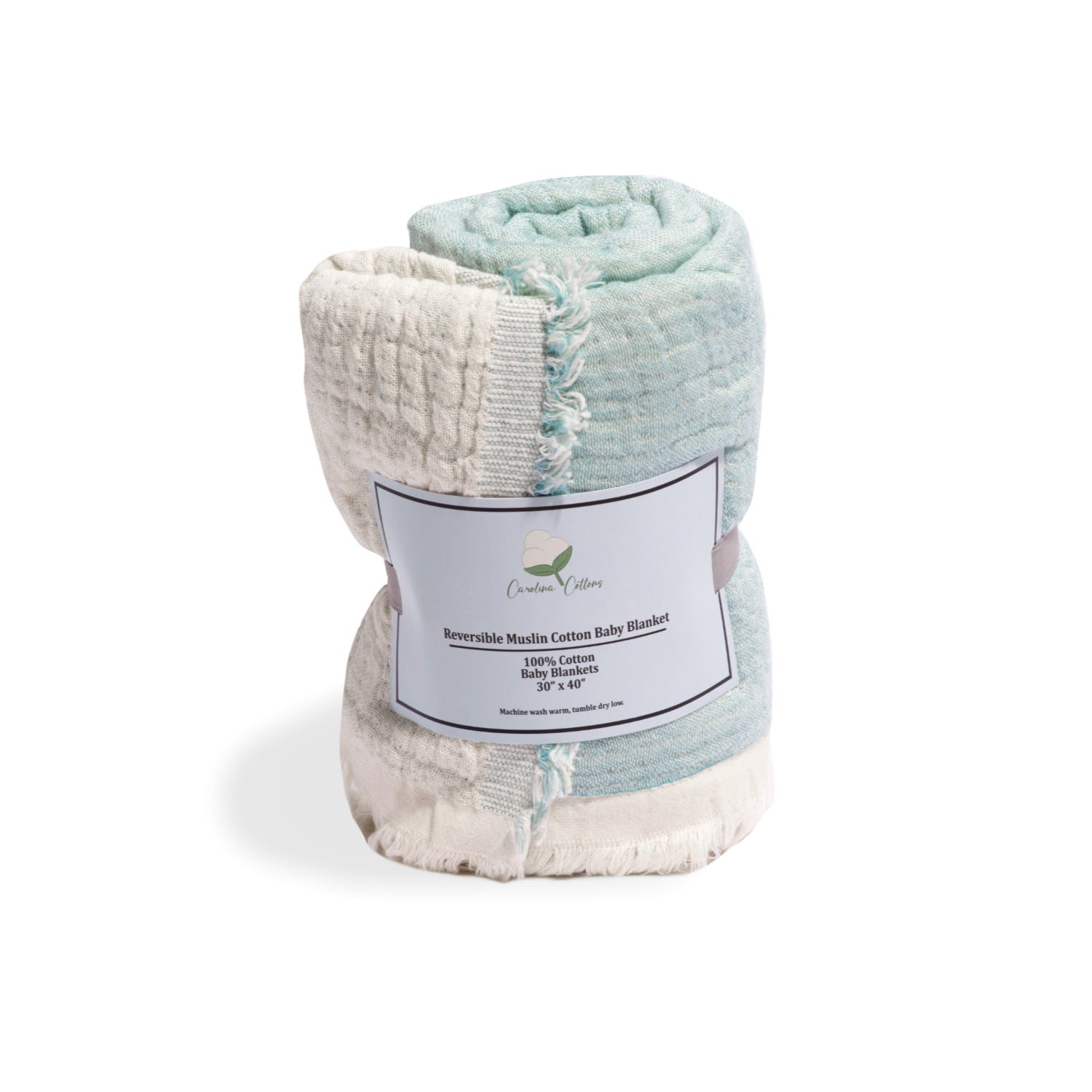 100% Cotton Reversible Muslin Baby Blankets