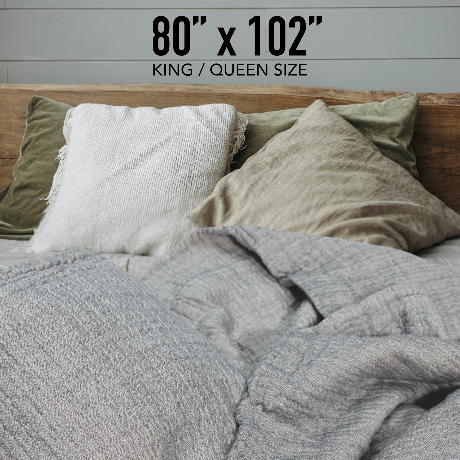 100% Cotton Reversible Muslin Coverlet 80" x 102"