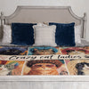 100% Woven Cotton Crazy Cat Ladies Tapestry Throw Blanket - 52”x72”