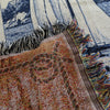100% Woven Cotton Delph Sailboats Tapestry Throw Blanket - 52”x72”