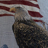 100% Woven Cotton Eagle and Flag Tapestry Throw Blanket - 52”x72”