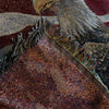 100% Woven Cotton Eagle and Flag Tapestry Throw Blanket - 52”x72”