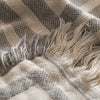 100% Woven Cotton Greek Key Grey Tapestry Throw Blanket - 52”x72”
