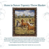 100% Woven Cotton Horse in Nature Tapestry Throw Blanket - 52”x72”