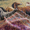 100% Woven Cotton Horse in Nature Tapestry Throw Blanket - 52”x72”
