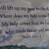 100% Woven Cotton Psalms 121 Tapestry Throw Blanket - 52”x72”