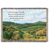100% Woven Cotton Psalms 121 Tapestry Throw Blanket - 52”x72”