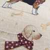 100% Woven Cotton Red Scarf Dogs Tapestry Throw Blanket - 52”x72”