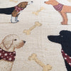 100% Woven Cotton Red Scarf Dogs Tapestry Throw Blanket - 52”x72”