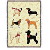 100% Woven Cotton Red Scarf Dogs Tapestry Throw Blanket - 52”x72”