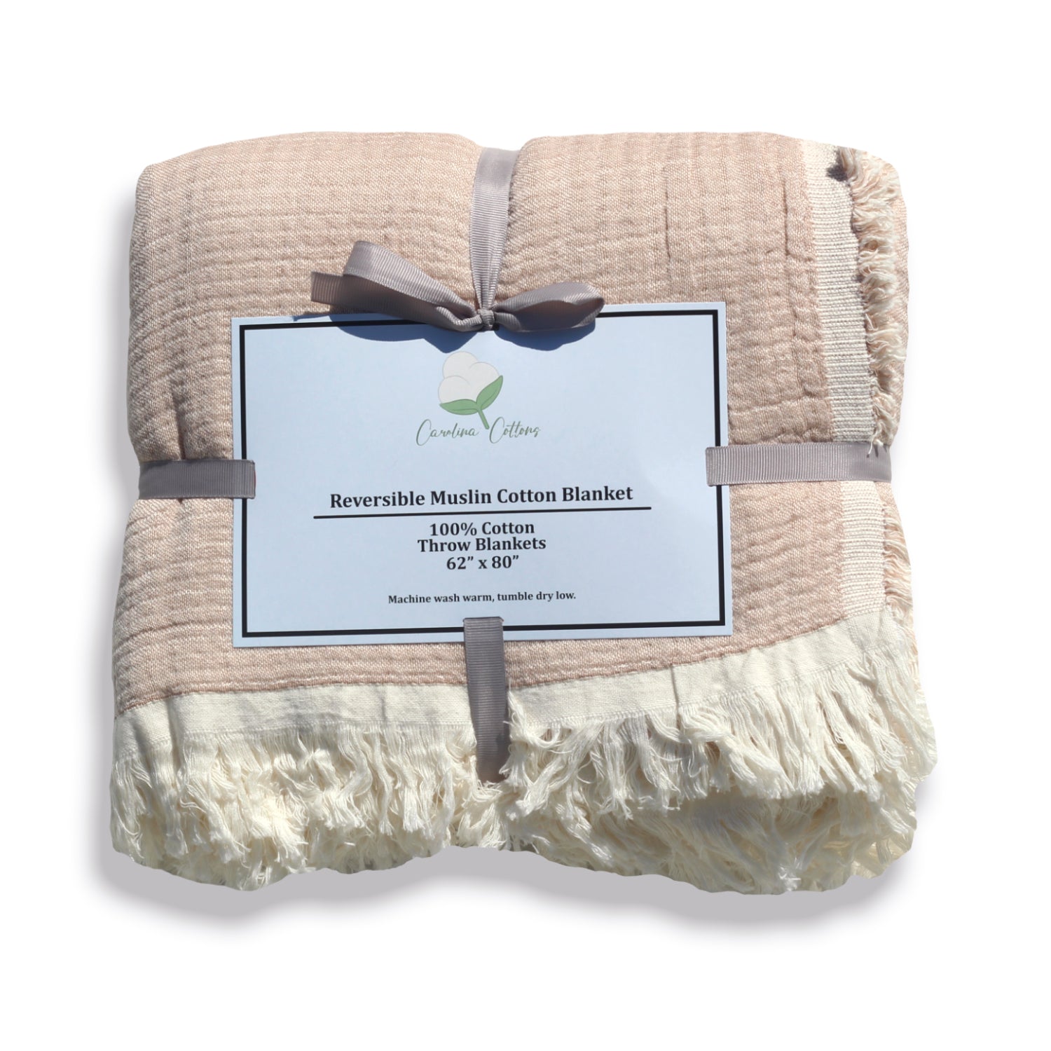 100% Cotton Reversible  Muslin Throw Blankets